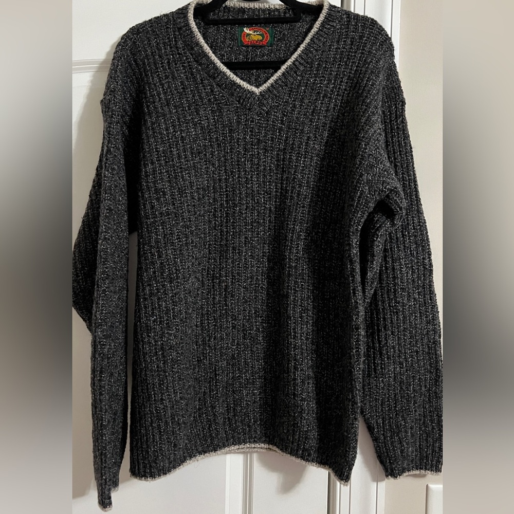 Vintage Men's Alps sweater with white trim Wool Cotton